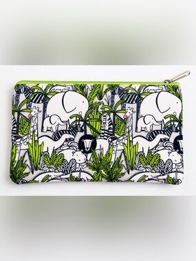 Shea Moisture Jungle Safari Print Zippered Makeup Pouch
